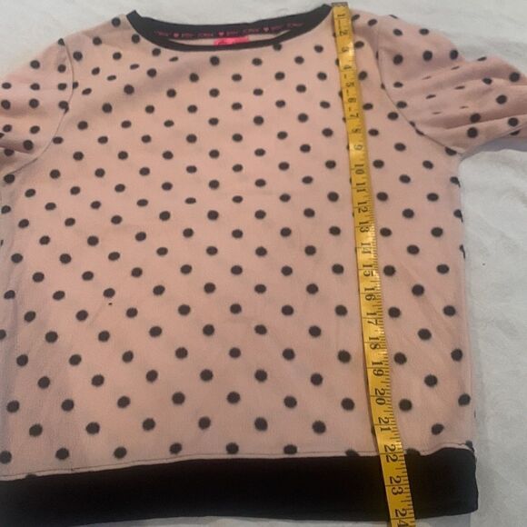 Betsey Johnson Women’s Sweater Size S Pink and Black Polka Dot  Size Small - Picture 6 of 8